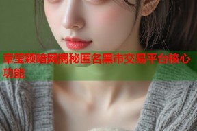 章莹颖暗网揭秘匿名黑市交易平台核心功能