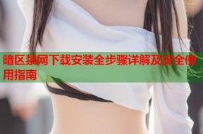 暗区禁网下载安装全步骤详解及安全使用指南