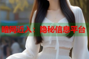 暗网近入：隐秘信息平台