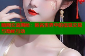 暗网交流揭秘：匿名世界中的信息交易与隐秘互动