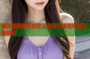 暗区禁网账号的定义特征与使用风险全面解析