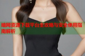 暗网资源下载平台全攻略与安全使用指南解析