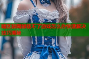 暗区禁网卸载不了游戏怎么办快速解决技巧揭秘