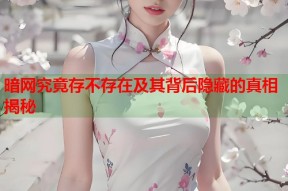 暗网究竟存不存在及其背后隐藏的真相揭秘