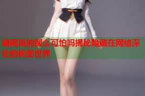暗网真的那么可怕吗揭秘隐藏在网络深处的秘密世界