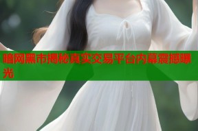 暗网黑市揭秘真实交易平台内幕震撼曝光