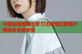 中国加强暗网治理 打击网络犯罪维护网络安全新举措