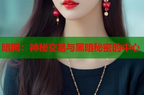 暗网：神秘交易与黑暗秘密的中心