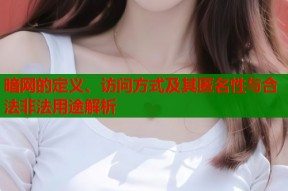 暗网的定义、访问方式及其匿名性与合法非法用途解析