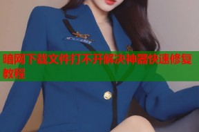 暗网下载文件打不开解决神器快速修复教程