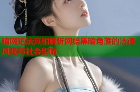 暗网犯法真相解析网络黑暗角落的法律风险与社会影响