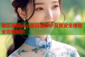 暗区禁网app密码是多少及其安全使用全攻略解析