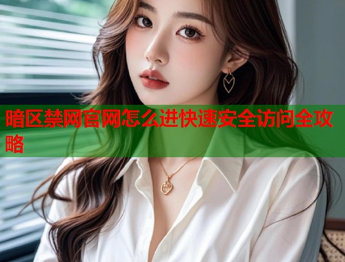 暗区禁网官网怎么进快速安全访问全攻略  第1张