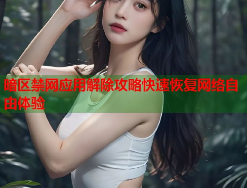 暗区禁网应用解除攻略快速恢复网络自由体验  第1张
