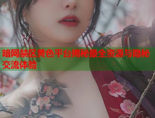 暗网禁区黄色平台揭秘最全资源与隐秘交流体验  第1张