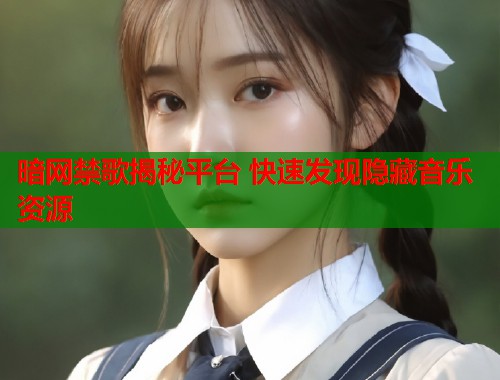 暗网禁歌揭秘平台 快速发现隐藏音乐资源  第1张