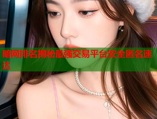 暗网排名揭秘最强交易平台安全匿名速达  第1张