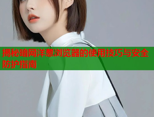 揭秘暗网洋葱浏览器的使用技巧与安全防护指南  第2张