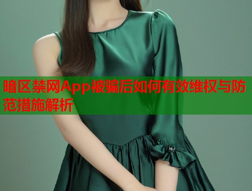 暗区禁网App被骗后如何有效维权与防范措施解析  第1张