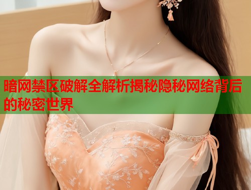 暗网禁区破解全解析揭秘隐秘网络背后的秘密世界  第1张